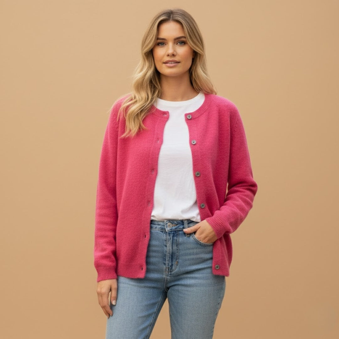 Ladies' Open Front Button Sweater Cardigan