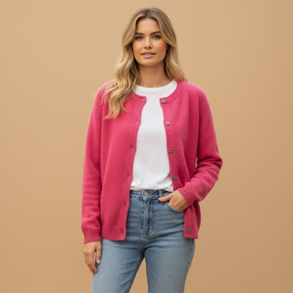 Ladies' Open Front Button Sweater Cardigan