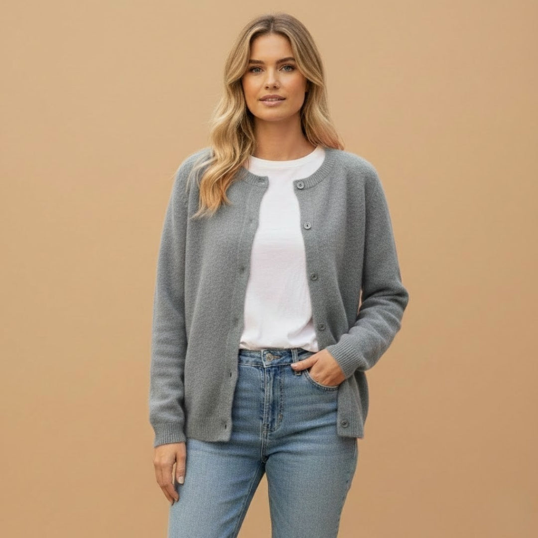 Ladies' Open Front Button Sweater Cardigan