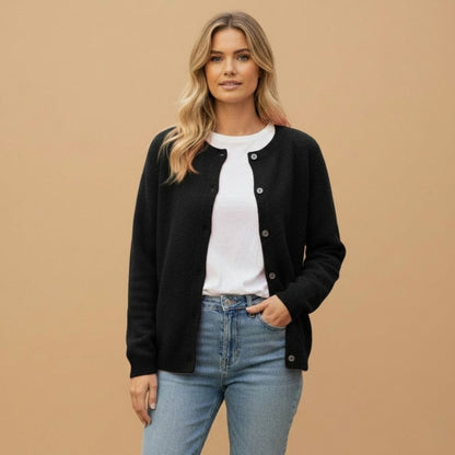 Ladies' Open Front Button Sweater Cardigan