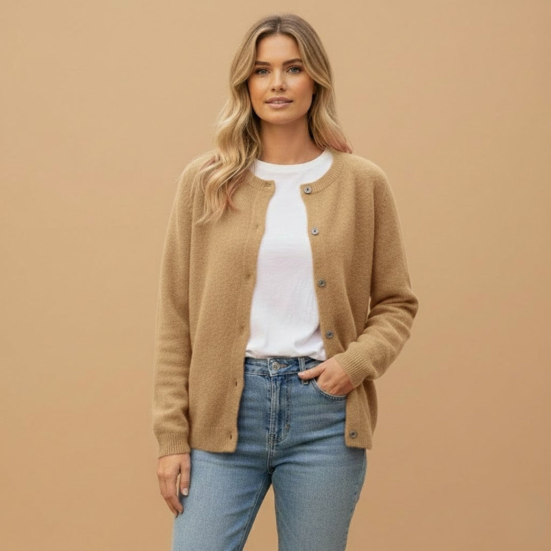 Ladies' Open Front Button Sweater Cardigan
