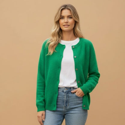 Ladies' Open Front Button Sweater Cardigan
