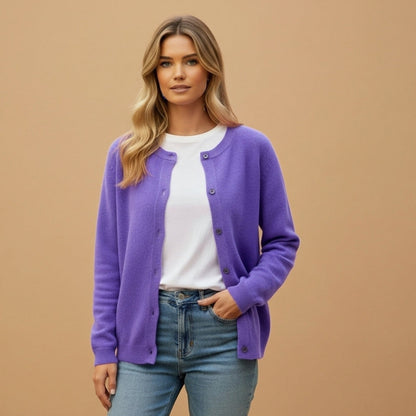Ladies' Open Front Button Sweater Cardigan