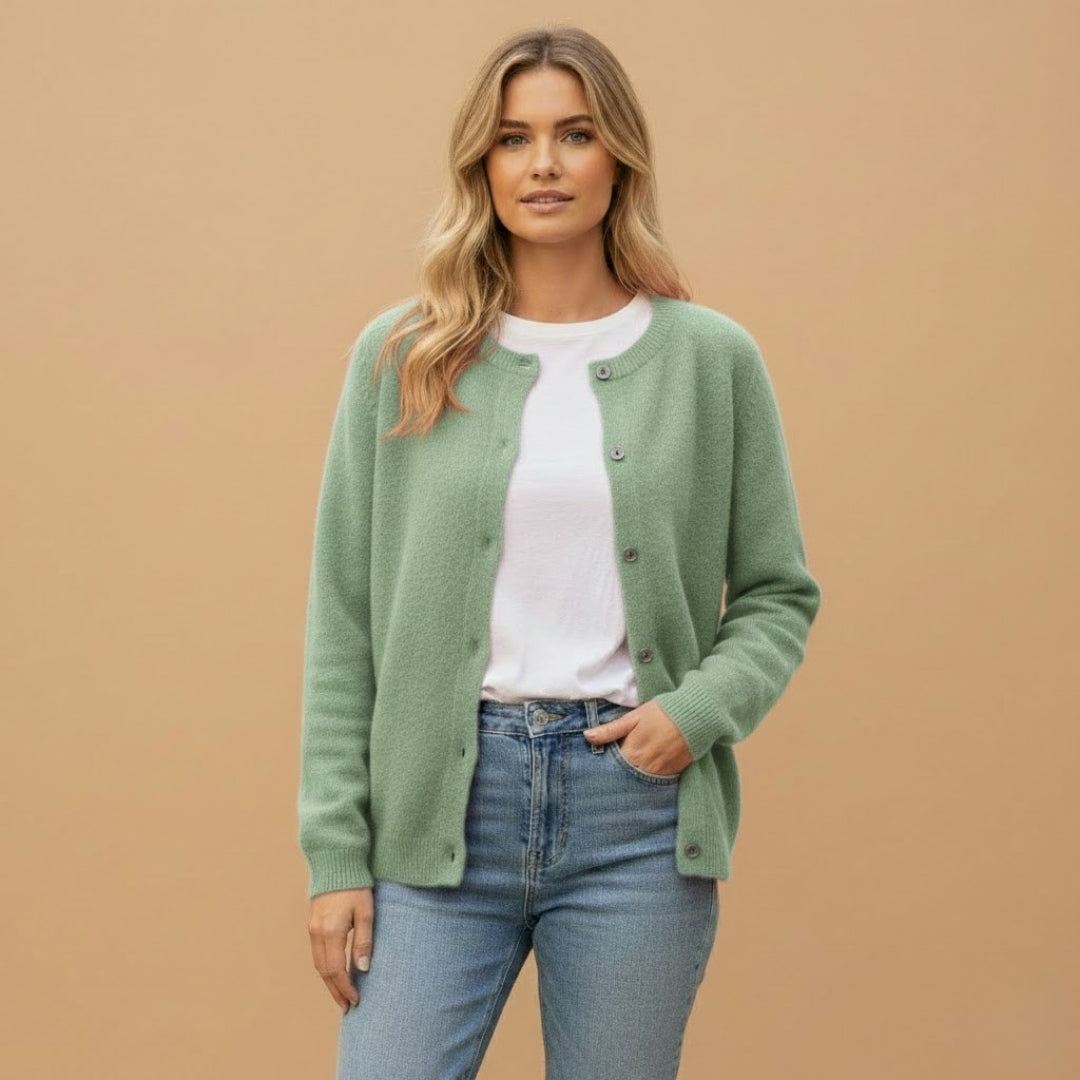 Ladies' Open Front Button Sweater Cardigan