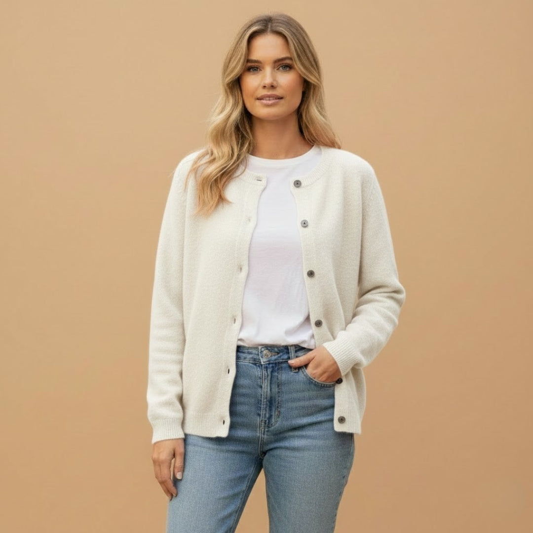 Ladies' Open Front Button Sweater Cardigan