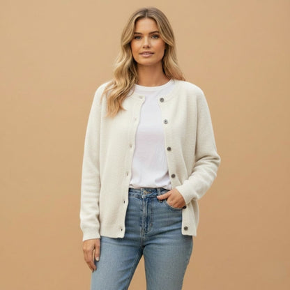 Ladies' Open Front Button Sweater Cardigan