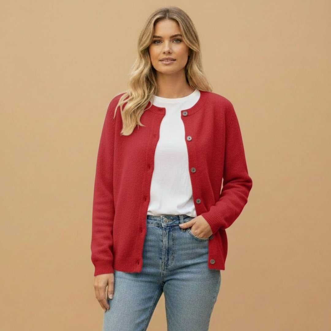 Ladies' Open Front Button Sweater Cardigan
