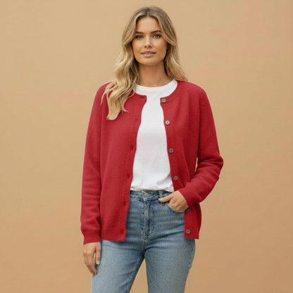 Ladies' Open Front Button Sweater Cardigan
