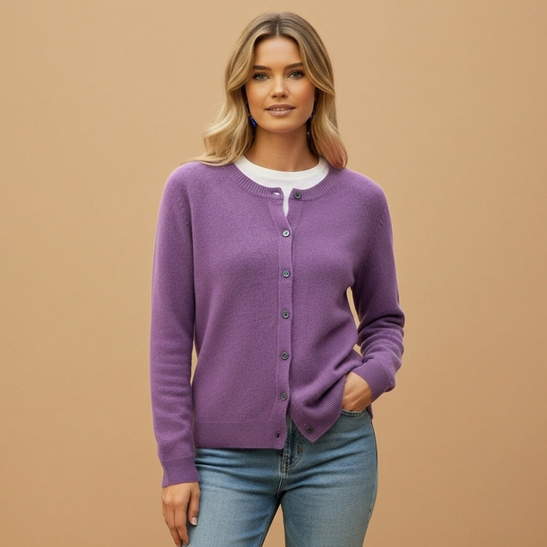 Ladies' Open Front Button Sweater Cardigan