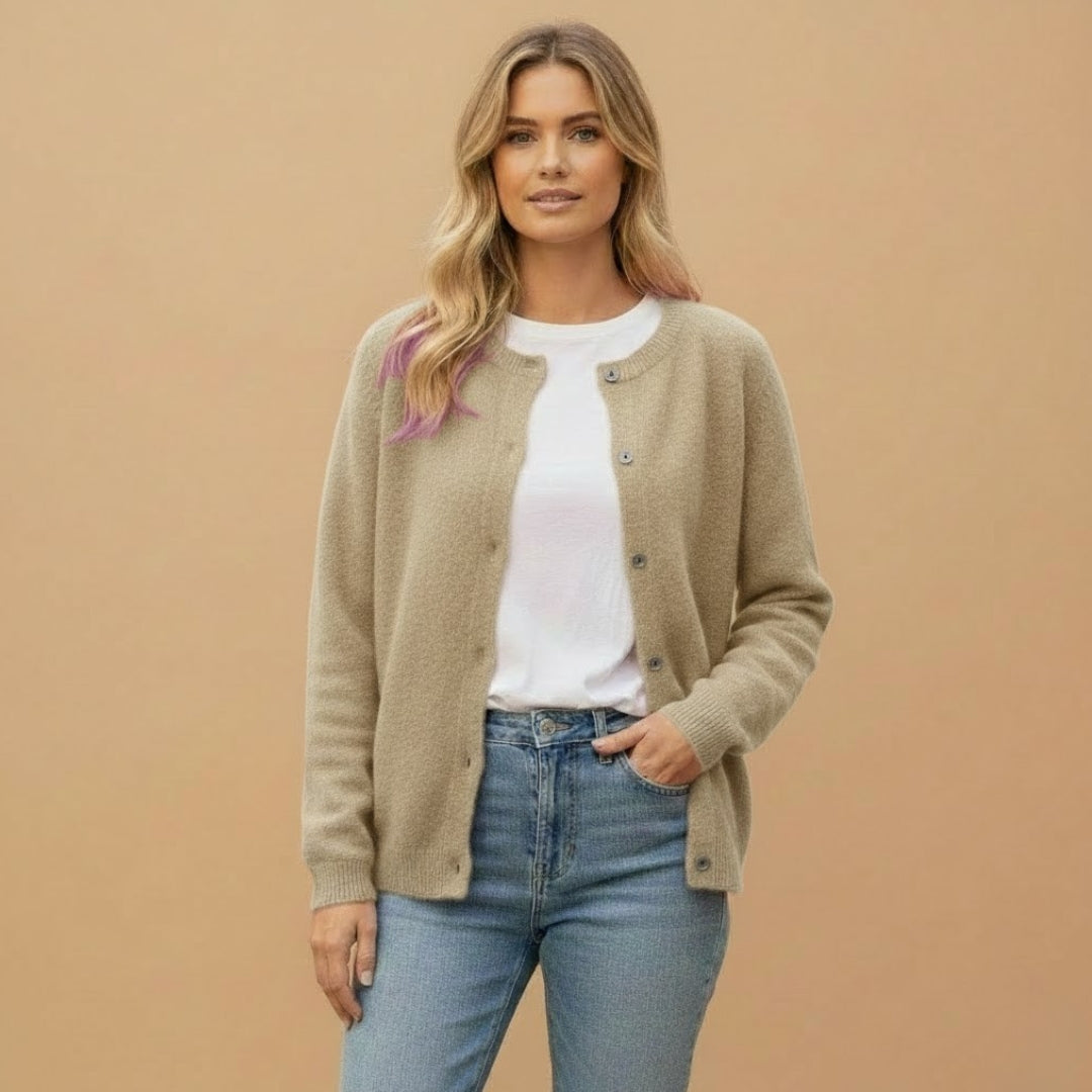 Ladies' Open Front Button Sweater Cardigan