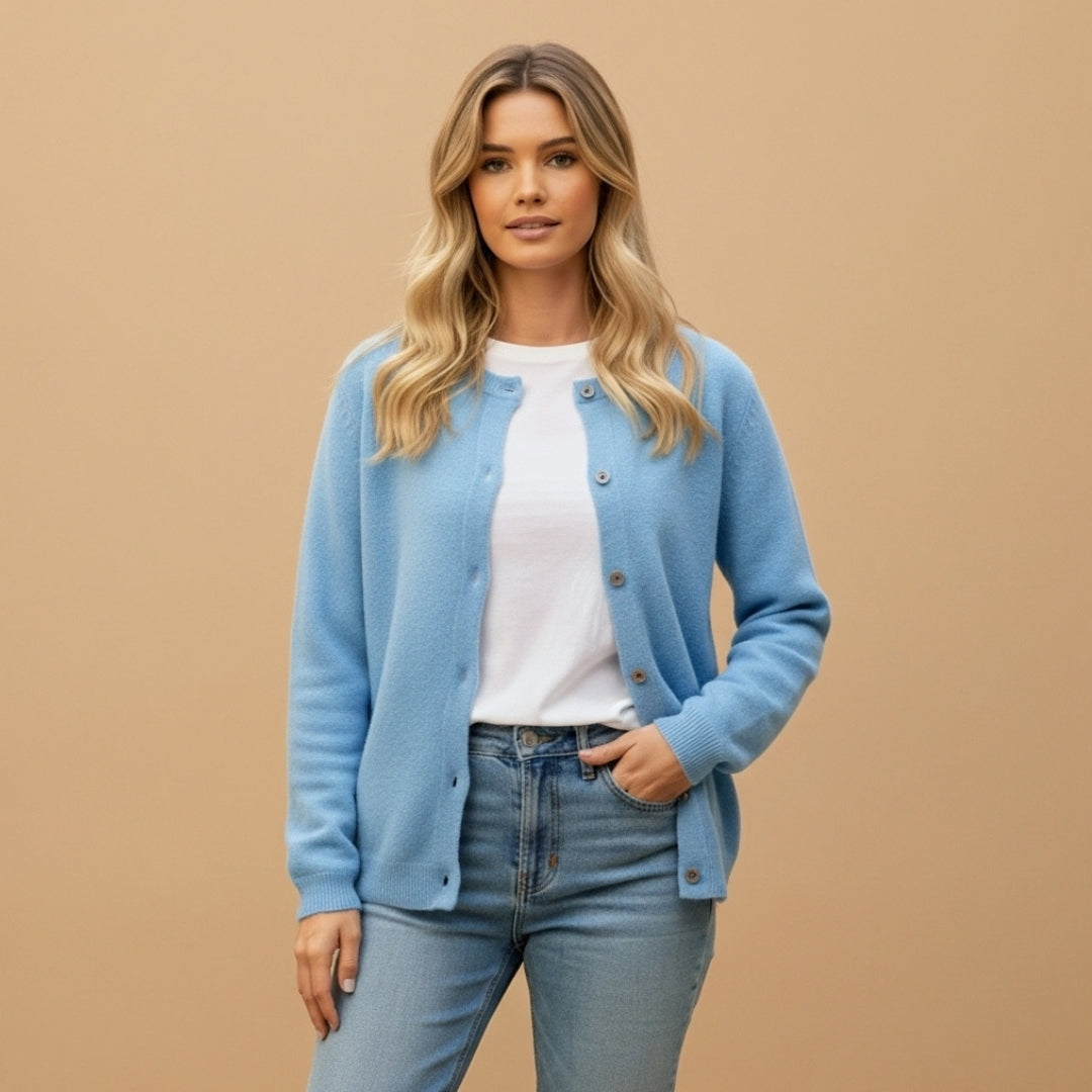 Ladies' Open Front Button Sweater Cardigan