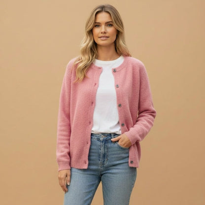 Ladies' Open Front Button Sweater Cardigan