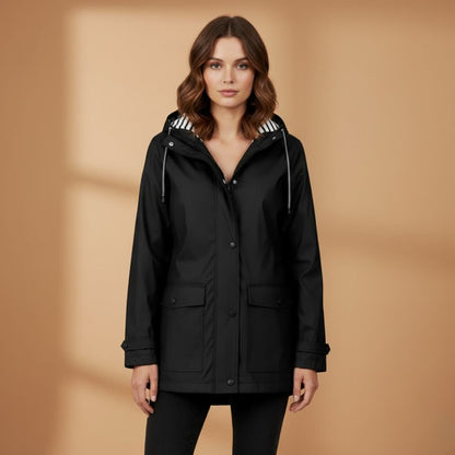 Ladies Water Resistant Parka with Zip Pockets