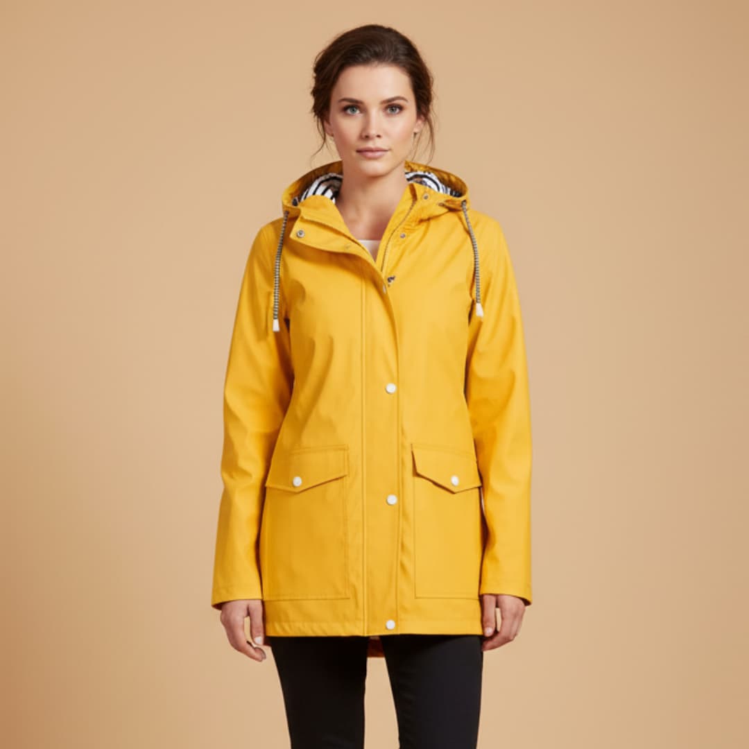 Ladies Water Resistant Parka with Zip Pockets