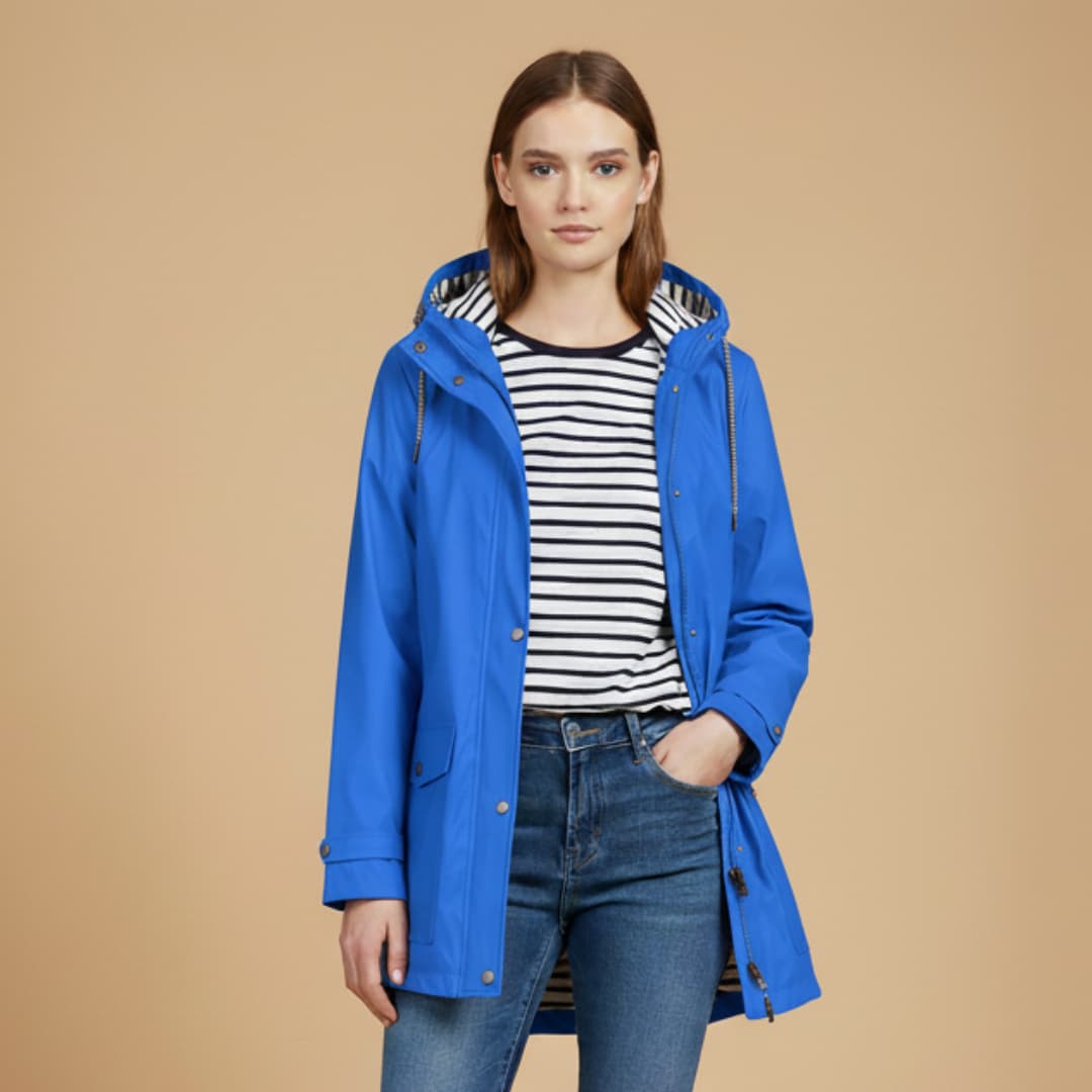 Ladies Water Resistant Parka with Zip Pockets