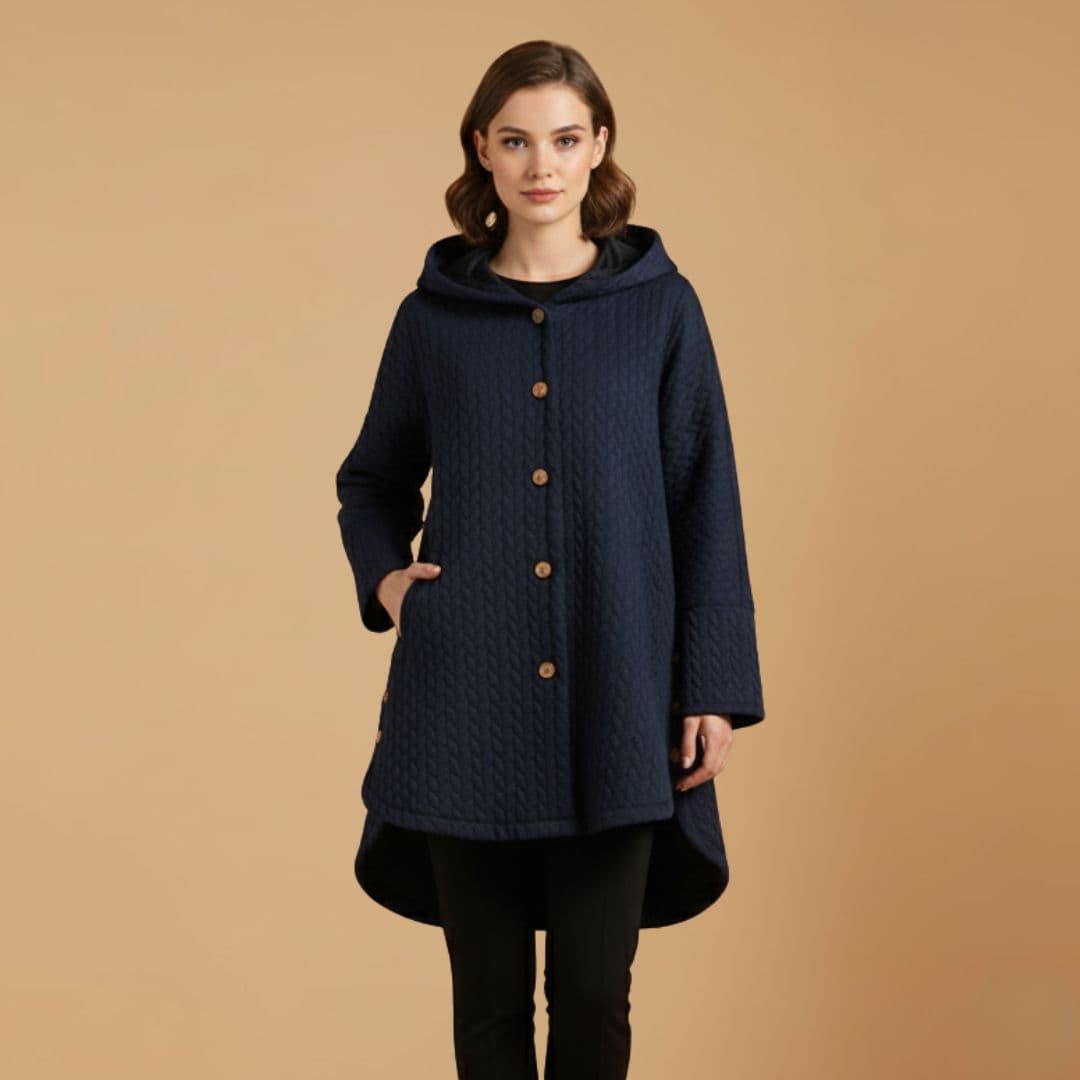 Warm Quilted Parka Jacket with Pockets