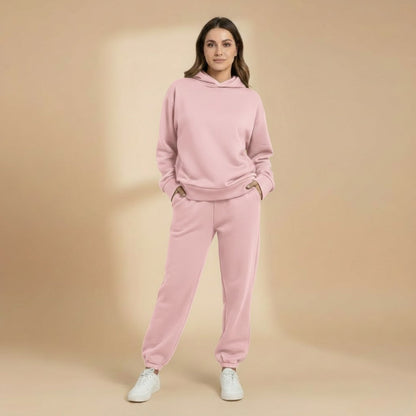 Ladies' Athletic Sweat Suit with Hoodie and Stretch Waist