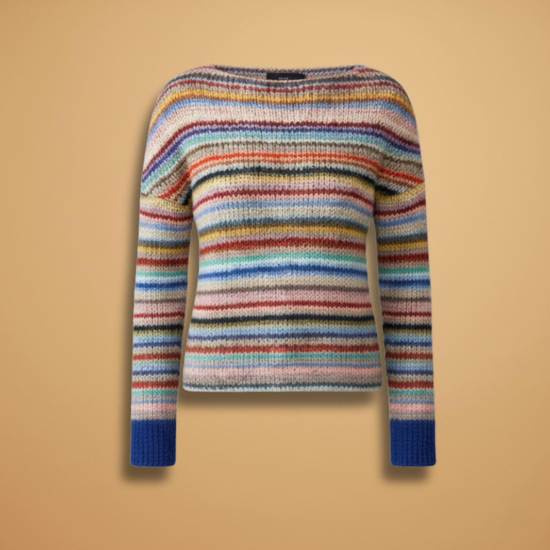 Soft Women's Crew Neck Patterned Sweater - Modish World
