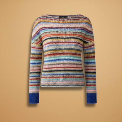 Soft Women's Crew Neck Patterned Sweater - Modish World
