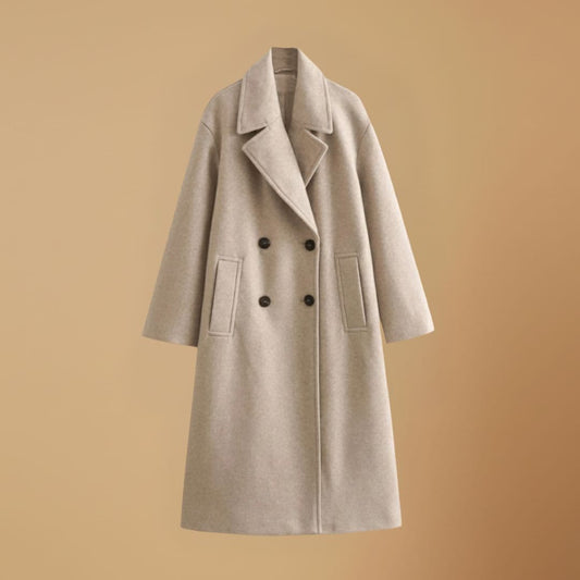 Classic Double Breasted Wool Overcoat for Women - Modish World