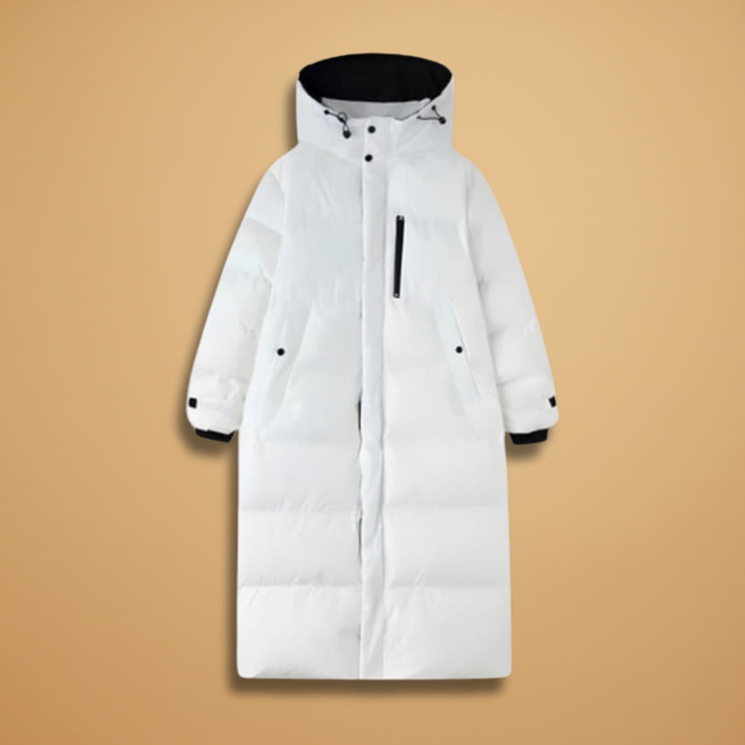 Warm Women's Parka Coat with Hood and Quilted Pattern - Modish World
