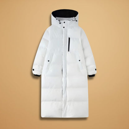 Warm Women's Parka Coat with Hood and Quilted Pattern - Modish World