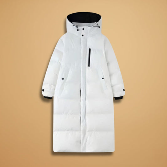 Warm Women's Parka Coat with Hood and Quilted Pattern - Modish World