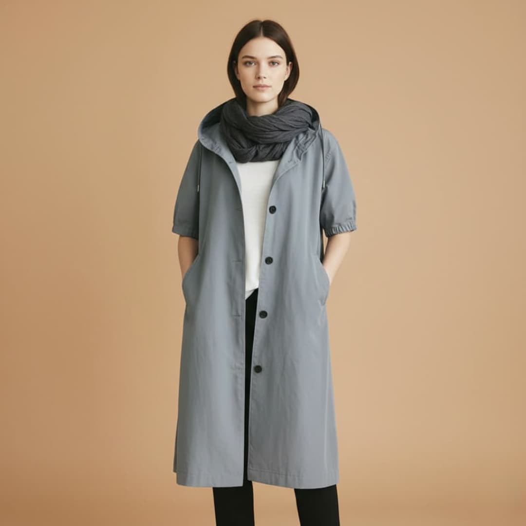 Waterproof Women's Parka Coat with Hood and Pockets