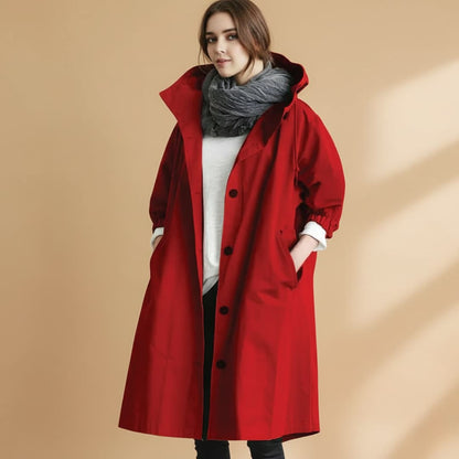 Waterproof Women's Parka Coat with Hood and Pockets