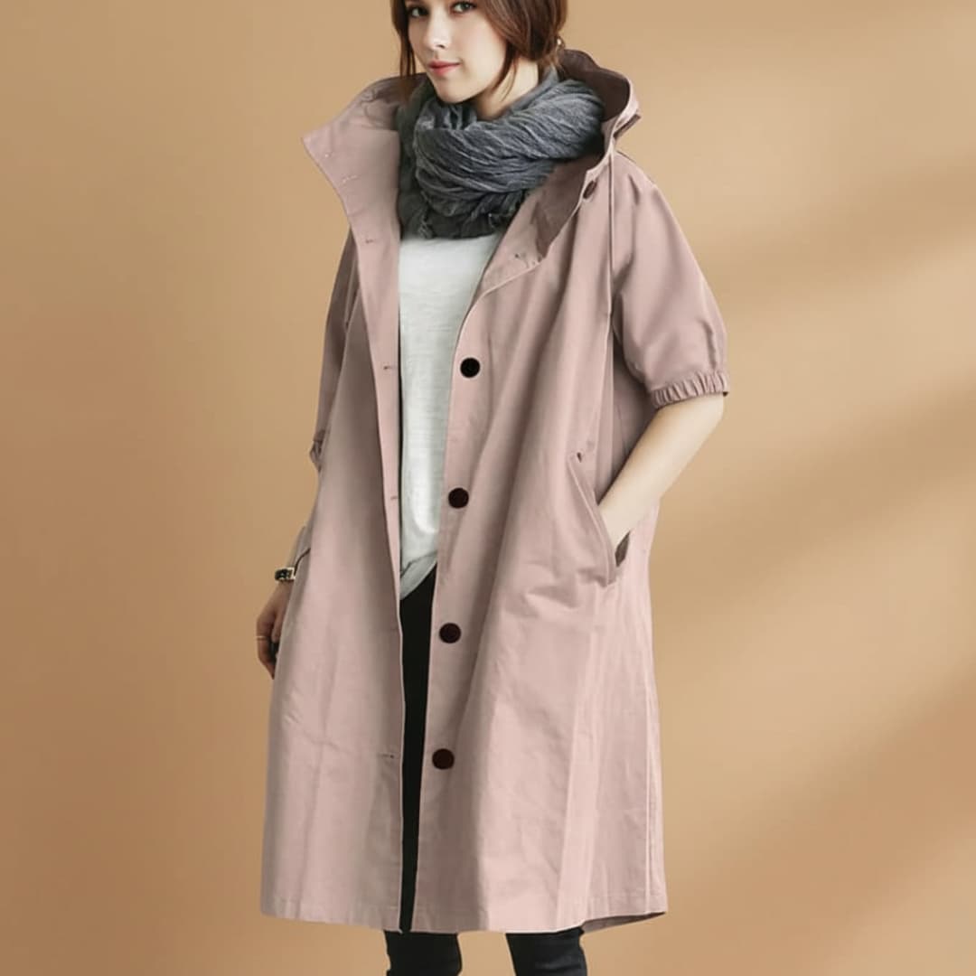Waterproof Women's Parka Coat with Hood and Pockets