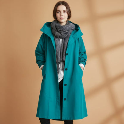 Waterproof Women's Parka Coat with Hood and Pockets