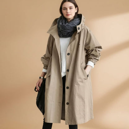 Waterproof Women's Parka Coat with Hood and Pockets