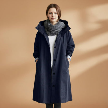 Waterproof Women's Parka Coat with Hood and Pockets