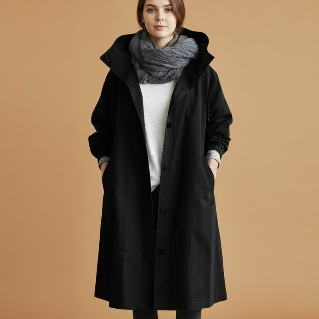 Waterproof Women's Parka Coat with Hood and Pockets