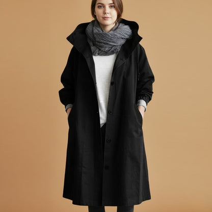 Waterproof Women's Parka Coat with Hood and Pockets