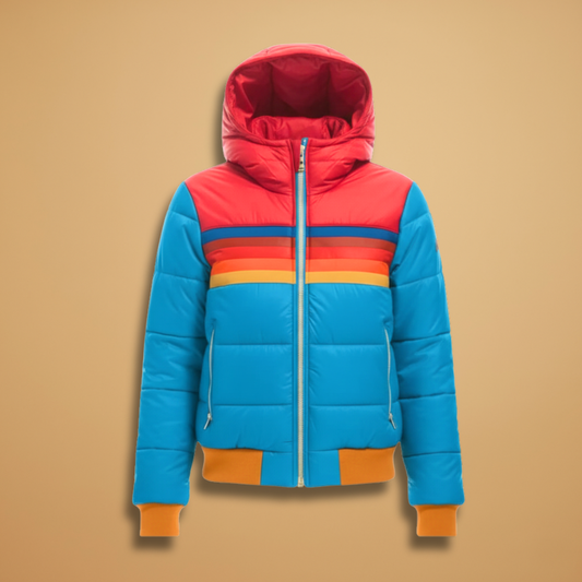 Warm Padded Parka with Hood and Zip - Modish World
