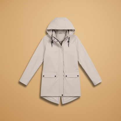 Waterproof Ladies Coat with Adjustable Hood and Zip - Modish World