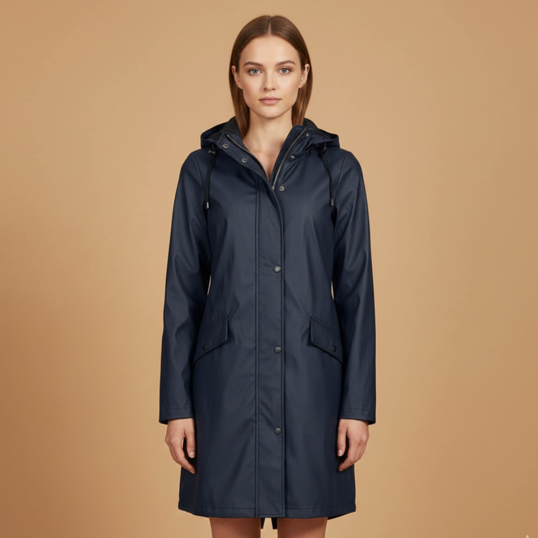Waterproof Ladies Jacket with Hood and Zipper