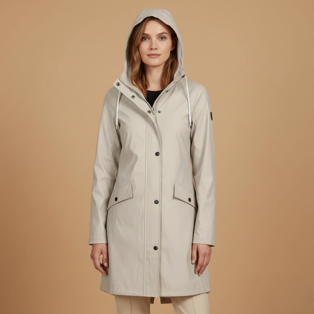 Waterproof Ladies Jacket with Hood and Zipper