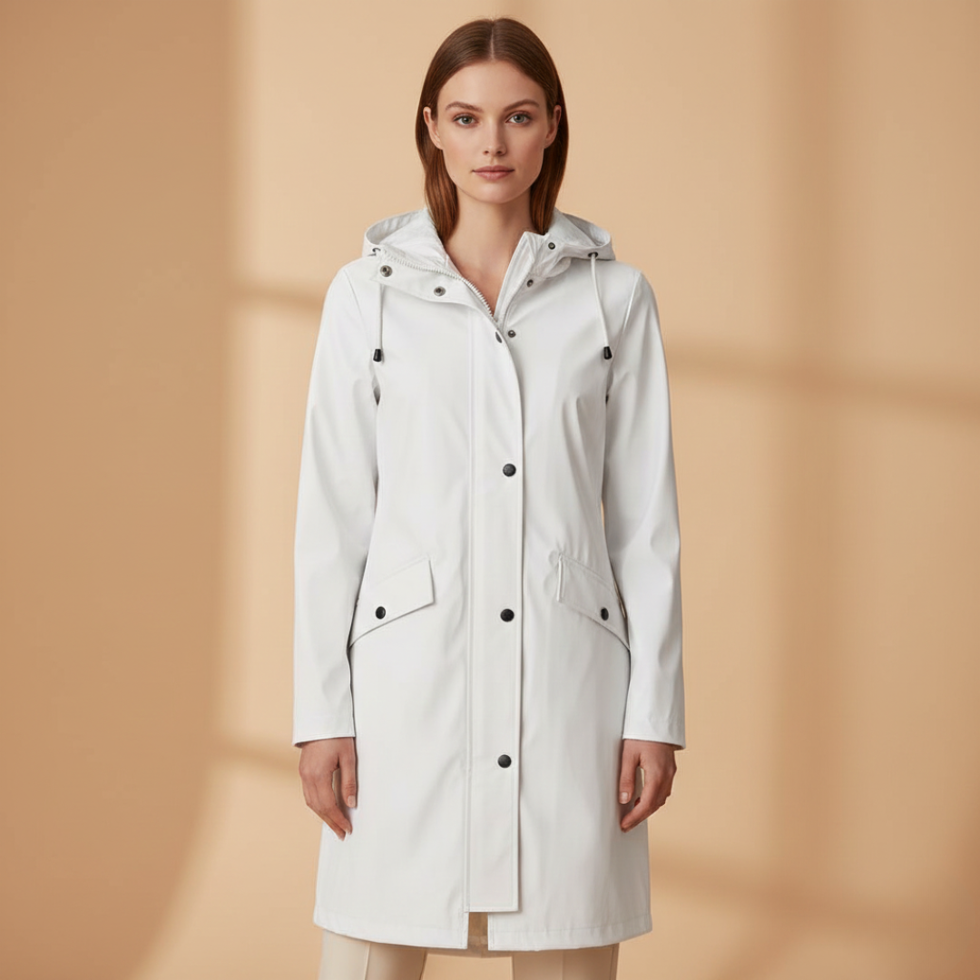 Waterproof Ladies Jacket with Hood and Zipper