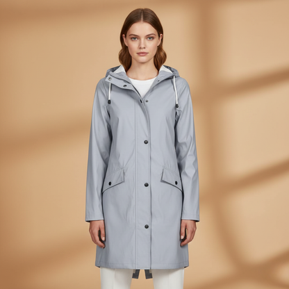 Waterproof Ladies Jacket with Hood and Zipper