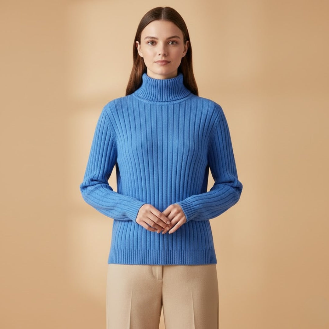 Classic Fit Women's Turtleneck Jumper Sweater