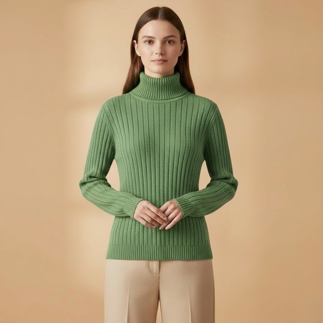 Classic Fit Women's Turtleneck Jumper Sweater