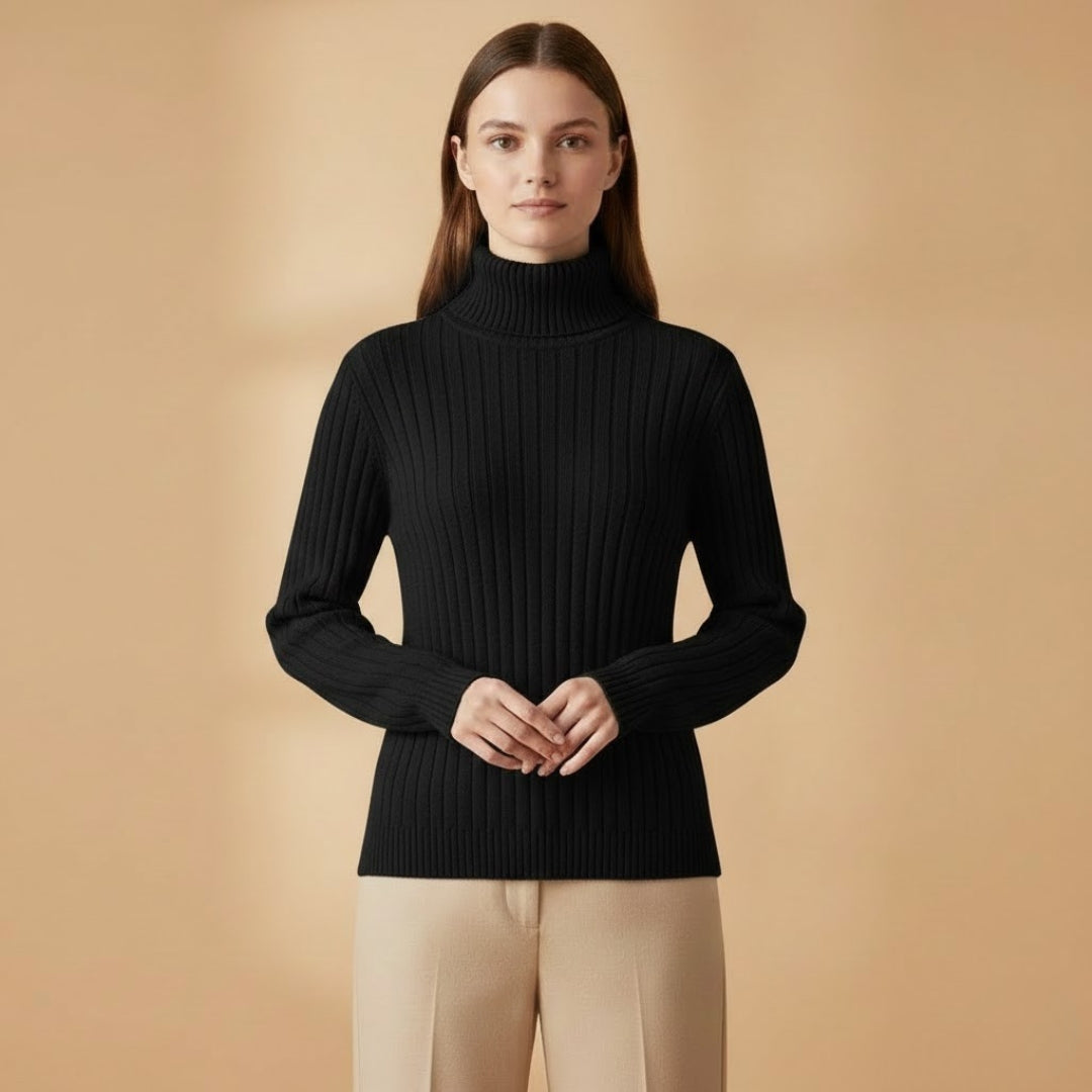 Classic Fit Women's Turtleneck Jumper Sweater