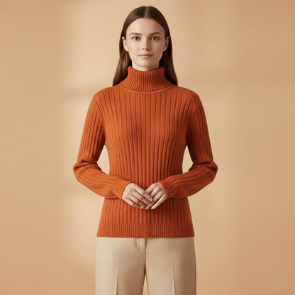 Classic Fit Women's Turtleneck Jumper Sweater