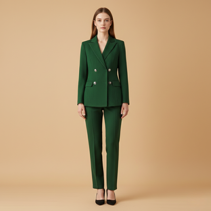 Classic Women's Two Piece Suit with Pocket Details