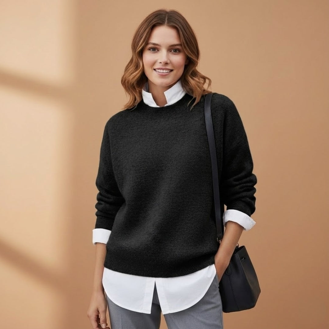 Classic Crew Neck Women's Long Sleeve Sweater