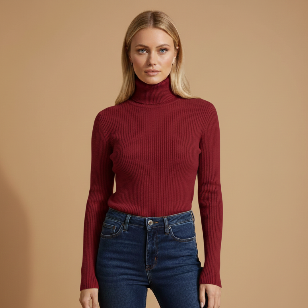 Women's Soft Crew Neck Sweater with Long Sleeves
