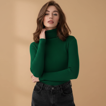 Women's Soft Crew Neck Sweater with Long Sleeves