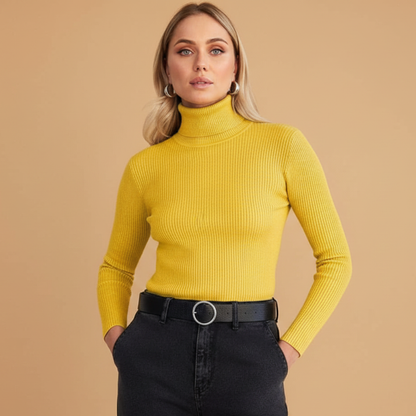 Women's Soft Crew Neck Sweater with Long Sleeves